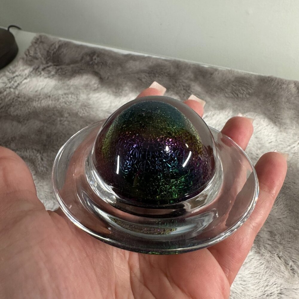 Vintage 1993 Sci Fi Channel Numbered 208/400 Saturn Planet Galaxy Paperweight - Picture 6 of 16